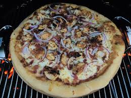 Bbq Chicken Pizza Made On My Bbq With An Assist From A Pizza Stone Homemade Food Recipes Bbq Chicken Pizza Chicken Pizza Healthy Grilling Recipes
