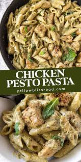 Creamy Chicken Pesto Pasta Yellowblissroad Com Recipe In 2020 Chicken Dinner Recipes Creamy Pesto Chicken Pasta Pasta Dinners
