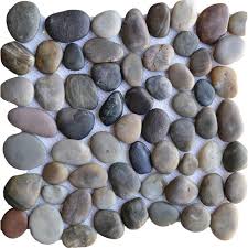 Islander Flooring Interlocking Random Sized Natural Stone Mosaic Tile In Multicolor Amp Reviews Wayfair Stone Mosaic Tile Stone Flooring Pebble Stone