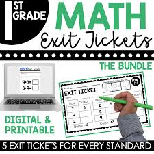 If you only have a small amount of time left at the end of the class, you might not have time for the 3, 2, 1 strategy. 1st Grade Math Exit Tickets Exit Slips Bundle Printable Digital Lucky Little Learners