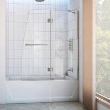 Glass shower enclosures pictures doors plastic types. 48 In Bathtub Doors Bathtubs The Home Depot