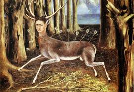 He had always admired her long, dark hair, which, as she indicates in the tresses littering the painting, she had cut off after their split. Frida Kahlo Widewalls