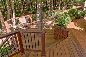 Railing Wood Deck Designs Rustic Deck Screened Porch Designs