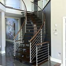 Our round profiles are often used as grabrails while the rectangular ones regularly serve as modern guard rails. Modern Stainless Steel Rod Bar Railing Indoor Wood Curved Stairs With Round Staircase Railing Buy Interior Wood Stairs Indoor Wood Curved Stairs Curved Stairs With Round Staircase Railing Product On Alibaba Com