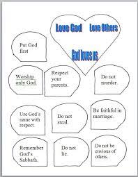 10 Commandments Printable For Kids 10 Commandments Craft Sunday School Lessons Sunday School Teaching