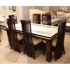 Find the right dining table and bench set for your house at heal's. Manhattan 76 Cm 6 Seater High Back Dining Table Material Wood Rs 15000 Piece Id 21870702830