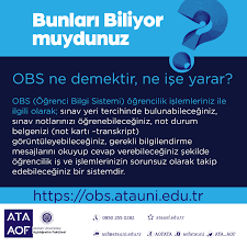 Açıköğretim, i̇ktisat ve i̇şletme fakülteleri i̇kinci üniversite i̇nternet başvuru ve kayıt. Ata Aof Obs Ne Demektir Ne Ise Yarar Facebook