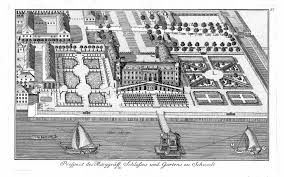Schloss Und Hofgarten Prospect Des Marggrafl Schlosses Und Gartens Zu Schwedt Von Schwedt Antiquariat Norbert Haas Hofgarten Garten Hof