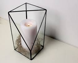 Glass Hurricane Terrarium Candle Holder Stained Glass Decor Home Decor Terrarium Steklo Geometriya
