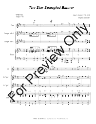 1775) published in 167 composer/editor sharon aaronson published by: The Star Spangled Banner Duet For Bb Trumpet T J W Pepper Sheet Music