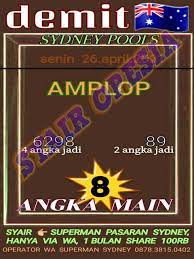 Forum Syair Sidney Vip Bocoran Syair Sydney Hari Ini
