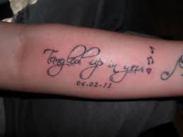 Tangled Up In You Tattoo Script Tattoos Phrase Tattoos