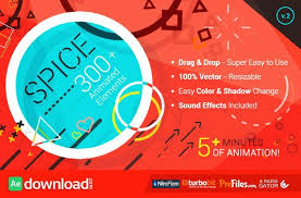 Whether you are looking for after effects for your latest movie or are just thinking of improving the look of your home video, there is no dearth of choice of after effects when it comes to shareae. Spice 300 Animated Elements Free Download After Effects Templates Element Project Animation Tutorial