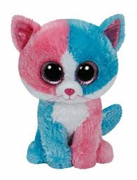 Black And White Beanie Baby Cat This Is A Giant Pink And Blue Cat Beanie Boos Cat Beanie Baby Ty Beanie Boos