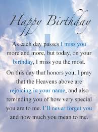 Happy Birthday In Heaven Images Free The Day I Miss You The Most Happy Birthday Card For Everyone In Heaven Birthday Greeting Cards By Davia In 2020 Birthday In Heaven Birthday In Heaven Quotes