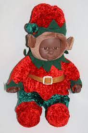 Sugar Loaf Christmas Santa Elf Baby Doll Face Dark Skin Hispanic Kostume Kid 17 Sugarloaf Christmas Christmas Plush Doll Face Plush Stuffed Animals