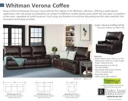 Whitman Verona Coffee Powered By Freemotion Power Cordless Sofa Parker House Furniture