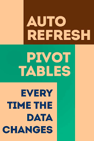 Excel Tricks Auto Refresh Pivottables Powerquery Excel Macros Pivot Table Excel Tutorials