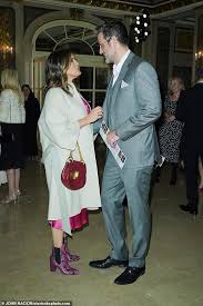 Mariska hargitay and her husband peter hermann have the sweetest love story these two are too cute! Mariska Hargitay Dons Pink Look With Her Silver Fox Peter Hermann At Atlantic Theater Company Gala Daily Mail Online