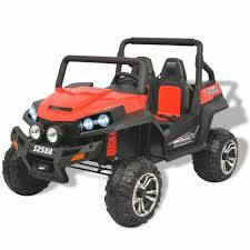 Vidaxl Voiture Electrique Pour Enfant 2 Places Xxl Rouge Et Noir Jeep Vehicule Voiture Electrique Enfant Voiture Electrique Voiture
