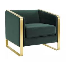 Green horizontal channel back zoe loveseat. Sex Living Room Sofa Gold Stainless Steel Emerald Green Fabric Upholster Accent Chair For Home Hotel Coffee View Modern Single Seater Emerald Green Fabric Lounge Sofa Chair Mr Product Details From Shenzhen