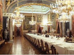 Prince william and kate middleton's wedding. Dining Room Royal Palace Chandelier Painting Dining Hall Royal Palace Madrid