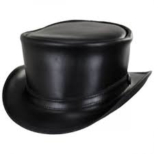 Head N Home Hampton Leather Top Hat Top Hats Leather Top Hat Black Leather Top Leather Hats