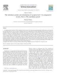 pdf the meridian system and mechanism of acupuncture a