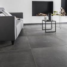 Carrelage Sol Et Mur Anthracite Effet Beton Time L 75 X L 75 Cm Leroy Merlin Carrelage Interieur Sol De Cuisine Carrelage Sol
