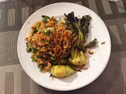 Chouchou Pak Choi Roti Et Riz Saute A La Vietnamienne Riz Saute Plat Asiatique Plat Vietnamien