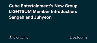 Nama lightsum sendiri berarti sinar yang terkumpul untuk menerangi dan memberi energi positif kepada semua orang. Cube Entertainment S New Group Lightsum Member Introduction Sangah And Juhyeon