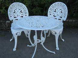 White Wrought Iron 3 Piece Outdoor Patio Garden Setting Other Furniture Gumtree Australia Noosa Area Noosa Heads Garden Furniture Patio Garden Furniture