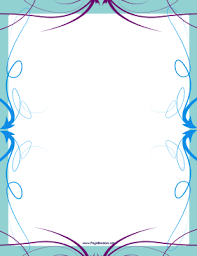 Fancy Blue And Purple Border Page Borders Design Page Borders Borders For Paper