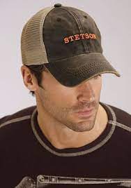 Stetson Men S Trucker Ball Cap W Mesh Back Brown Stetson Mens Hats Baseball Ball Cap