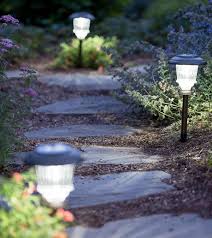 Nighttime Garden Solar Garden Decor Gardener S Supply Solar Path Lights Solar Garden Decor Solar Lights Garden