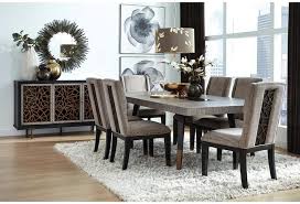 The chelan 7 piece extension dining set table is made of a reliable combination of veneer and solid hardwood. Magnussen Home Ryker 390350139 7 Piece Rectangular Dining Extension Table And 6 Upholstered Side Chairs Set Sam Levitz Furniture Dining 7 Or More Piece Sets