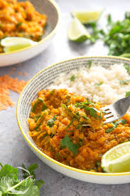 Once the lentils are tender, measure one cup of the lentils and water and put it in a blender with the tomatoes, coconut milk, coriander, cumin and tumeric and blend for about 30 seconds. Low Fat Lentil Curry Slow Cooker Recipe A Mummy Too