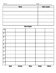 Tally Mark Chart Bar Graph Stars