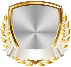 Gold White Badge With Banner Png Clip Art Image Bingkai Bingkai Foto Seni