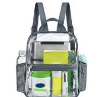 Mildbeer Kleiner transparenter Rucksack, Stadiongenehmigt, 30,5 x 30,5 x  15,2 cm, transparenter Rucksack für Festivals, Konzerte, ...