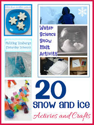 Snow And Ice Activities For Toddlers And Preschoolers Snow Crafts Toddler Activities Winter Kids