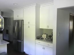 Builders and amateurs use these heights to maximize cabinetry not realizing that the higher height looks out of proportion and gives little added space benefit. Crown Molding Where The Cabinets Do Not Meet The Ceiling See Pictures