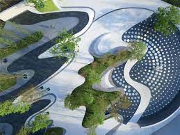 Via the artistry of landscape architecture, this integrated landscape brings together horticulture, architecture, ecology, and art to create the largest landprocess: Hong Kong Land Placid Land By Lism Landscape Design Mooool Landscape Design Landscape Plaza Landscape Plans