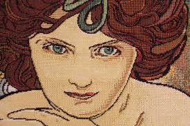 Mucha Emeraude Belgian Tapestry Cushion Covers 18x18