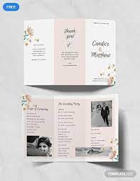 Free Tri Fold Wedding Program Template Word Doc Psd Apple Mac Pages Illustrator Publisher Printable Wedding Programs Printable Wedding Program Template Wedding Program Template Free