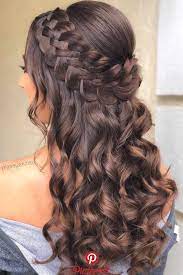 Pin By Jadyn Glenne On Prom Hair In 2021 Braids For Long Hair Medium Hair Styles Half Up Hair