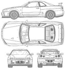 Nissan Skyline Gtr V Coupe Blueprints Free Outlines Now that i have done my fill on the marvel comic book villain. nissan skyline gtr v coupe blueprints