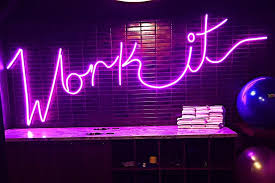 Zehra Ashary On Instagram Having Some Serious Monday Blues Found This Inspirational Neon Sign At The Axiom Hotel S Gym No Gym Room Gym Design Neon Signs