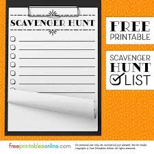 My purpose in creating these is simple and fun. Free Printable Scavenger Hunt List Free Printables Online