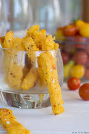 Frites De Polenta Au Parmesan Et Tomates Confites Au Fil Du Thym Recette Frites De Polenta Recettes De Cuisine Recette